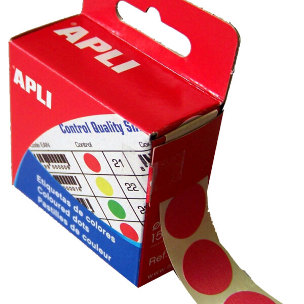 APLI stickerpunten, rond 15 mm, roze