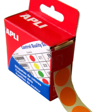 Stickerpunten, diameter: 15 mm, oranje