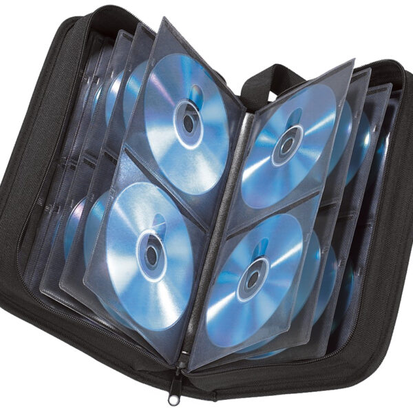 hama CD-/DVD-Wallet, nylon, voor 104 CD´s/DVD´s, zwart