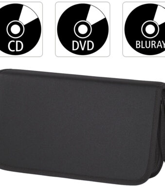 hama CD-/DVD-Wallet, nylon, voor 104 CD´s/DVD´s, zwart