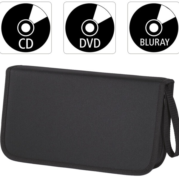hama CD-/DVD-Wallet, nylon, voor 104 CD´s/DVD´s, zwart