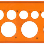 MINERVA cirkelsjabloon 17, cirkels van 1 - 37 mm