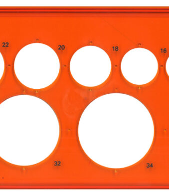 MINERVA cirkelsjabloon 17 A, Kreis von 2 - 38 mm