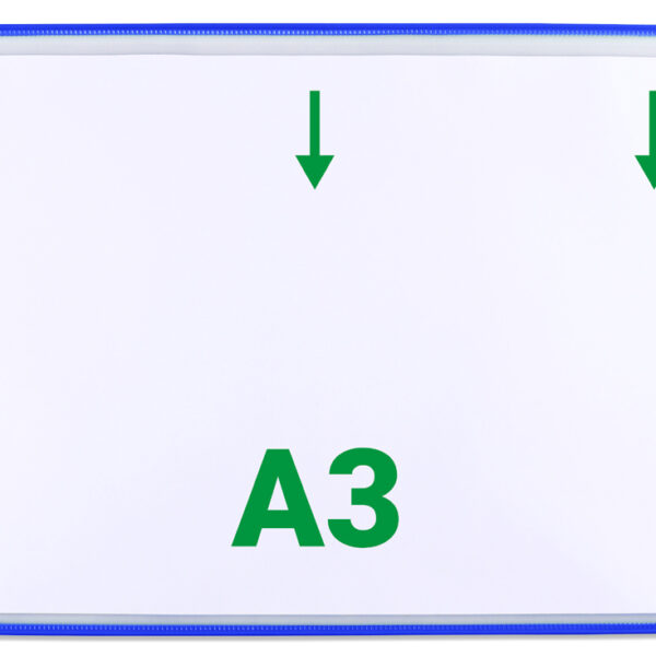 Draaitafeltje A3 liggend, blauw