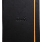 Rhodia notitieboek, gelinieerd, zwart, formaat A5.