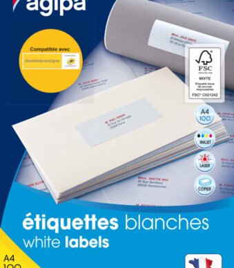 Universele etiketten, 63,5 x 38,1 mm, wit