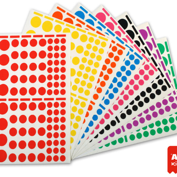 APLI Kinder Stickervellen Rond, Grote Verpakking