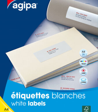 Universele etiketten - klein formaat, 50 x 20 mm, wit