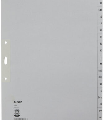 LEITZ kraftpapier-tabbladen, A-Z, A4 overbreed, 20-delig