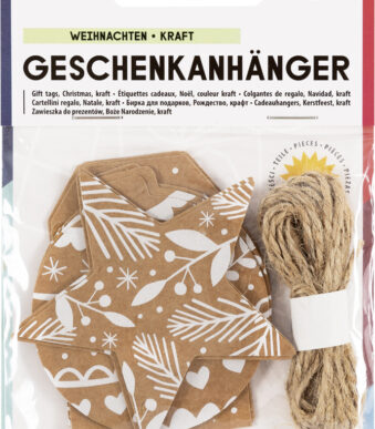 Kraftpapieren cadeaulabels 'Kerst'