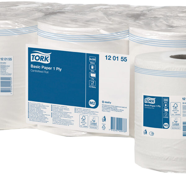 TORK rol universeel poetspapier, 1-laags, wit, 300 m