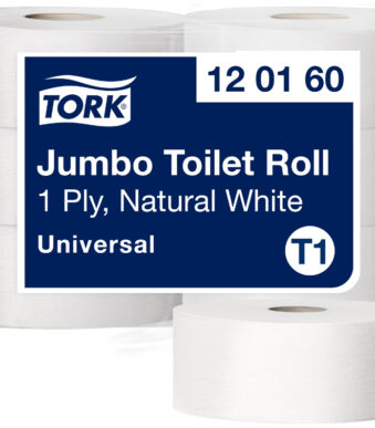 Tork Grootrol Toiletpapier Jumbo, Enkellaags, Wit, 480 meter