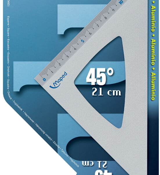 Maped tekendriehoek 45 graden, van aluminium