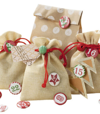 Metalen adventskalenderknoppen 'Klassiek', 1 - 24