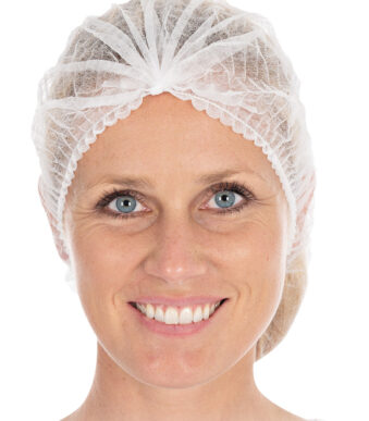 HYGOSTAR PP clip-on haarnetje, PP-fleece, wit