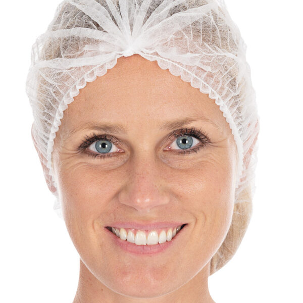 HYGOSTAR PP clip-on haarnetje, PP-fleece, wit