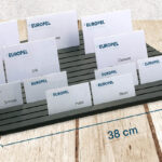 EUROPEL uitdeelplateau voor badges, e.d., kunststof, zwart