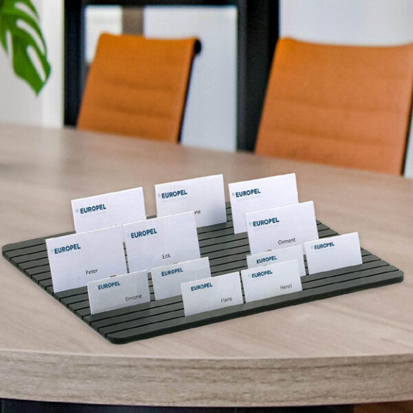 EUROPEL uitdeelplateau voor badges, e.d., kunststof, zwart