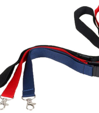 EUROPEL badgekoord / keycord met karabijnhaak, blauw