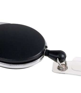 EUROPEL pashouder met Jojo en karabijnhaak, rond, zwart