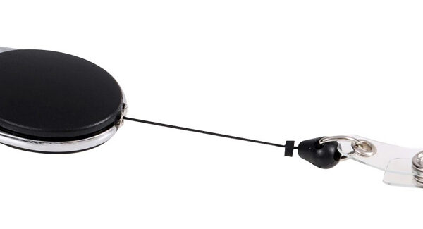 EUROPEL pashouder met Jojo en karabijnhaak, rond, zwart