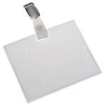 EUROPEL badge-/ pashouder, gesloten, met clip, 90 x 60 mm