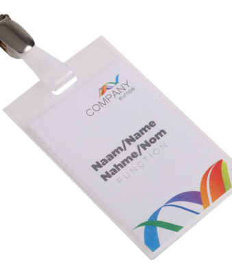 EUROPEL badge-/ pashouder, gesloten, met clip, 60 x 90 mm