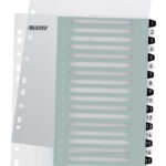 LEITZ kunststof tabbladen WOW, cijfers, A4 extra breed, 1-20