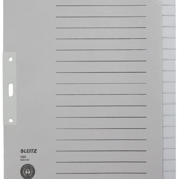LEITZ kraftpapier-tabbladen, blanco, A4 overbreed, 20-delig