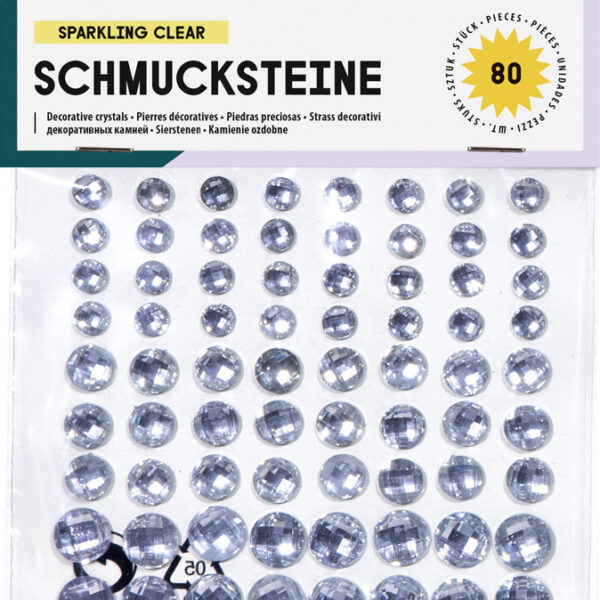 Zelfklevende transparante decoratieve steentjes
