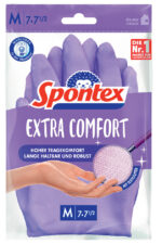 Spontex Latex-handschoen Extra Comfort, maat M, lila