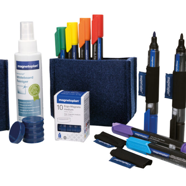 magnetoplan Whiteboard Essentials Kit, blauw