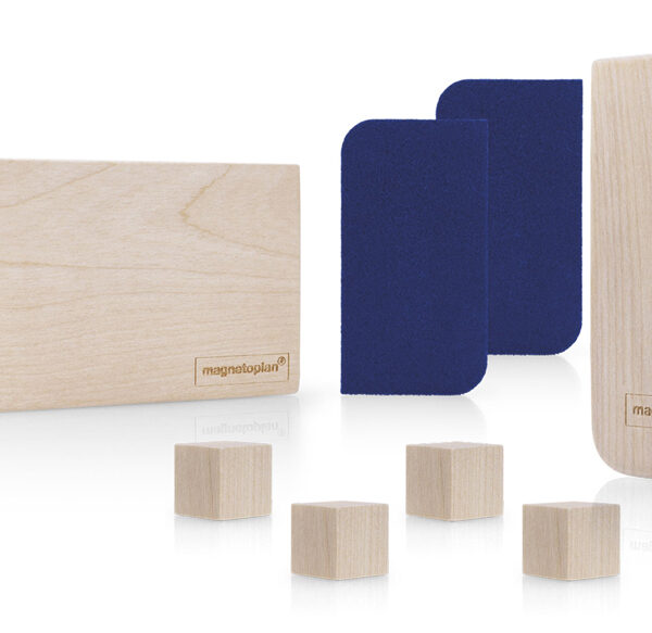 magnetoplan set Whiteboard toebehoren Wood Series, berken