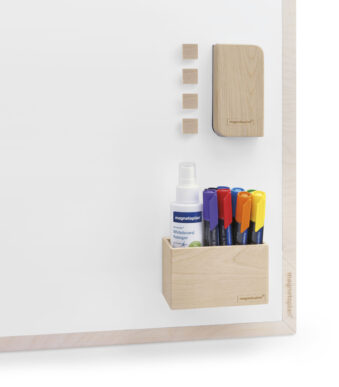 magnetoplan set Whiteboard toebehoren Wood Series, berken