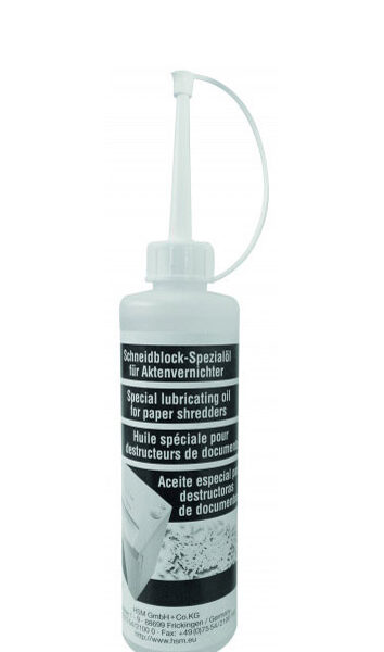 HSM papiervernietiger-olie, inhoud: 250 ml in fles