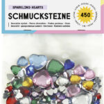 Decoratiedoosje gekleurde hartjeskralen gesorteerd