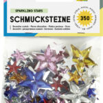 Kralensieraden sterren, gemengde maten en kleuren.