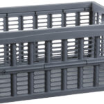 NHG inklapbare krat, PP, 32,5 liter, grijs