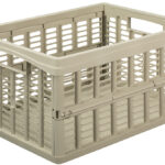 NHG inklapbare krat, PP, 32,5 liter, beige