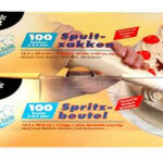 Plastic spuitzakken, transparant, 0,4 liter, verpakking van 100 stuks