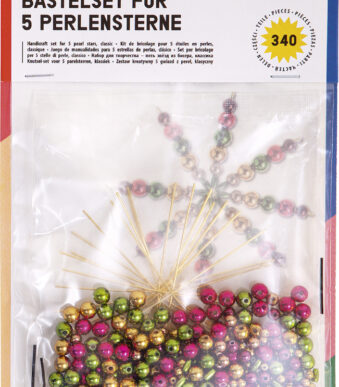 Kralenborduurwerk-set, 340-delig, goud/groen/roze