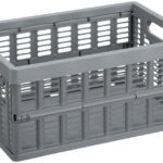 NHG inklapbare krat, PP, 11,5 liter, grijs