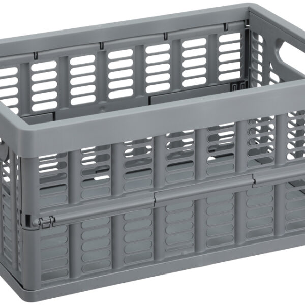 NHG inklapbare krat, PP, 11,5 liter, grijs