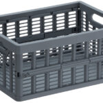 NHG inklapbare krat, PP, 3,5 liter, grijs