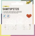 Zelfklevende fluwelen kantversiering, wit