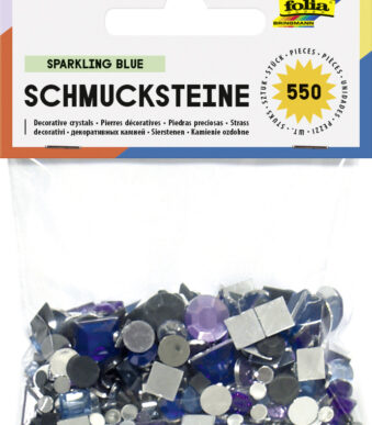 Acryl decoratiestenen 'Blauwe glinstering'