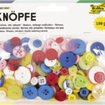 Gekleurd knopenassortiment, 100 gram.