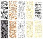 Reliëfstickers Kerst, formaat: 100 x 240 mm