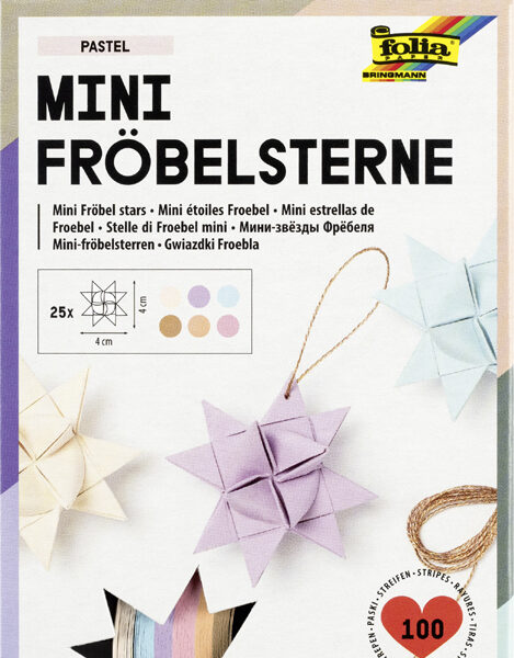 Pasteltinten vouwpapierstroken voor mini sterren