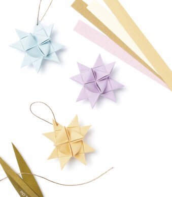 Pasteltinten vouwpapierstroken voor mini sterren